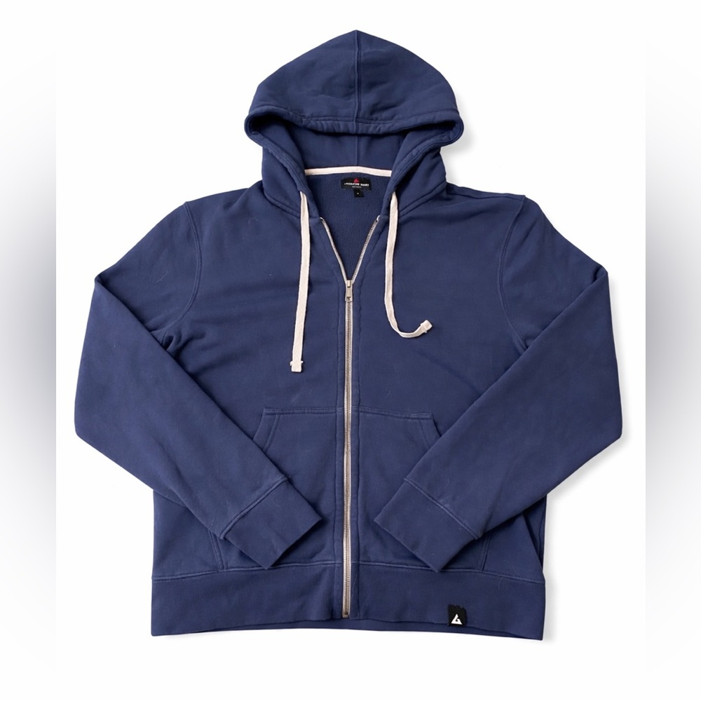 American Giant Navy Zip-Up Sweater